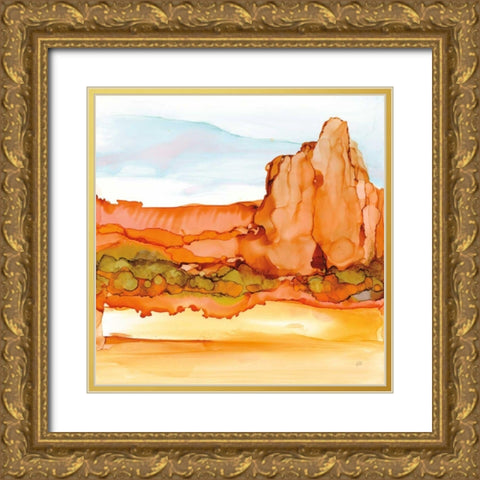 Desertscape VII Gold Ornate Wood Framed Art Print with Double Matting by Paschke, Chris