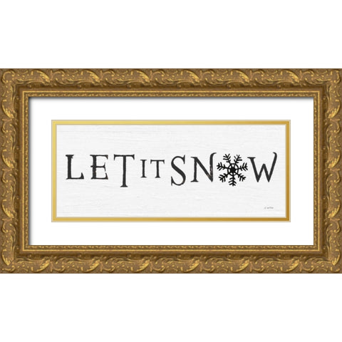 Christmas Affinity I BW Gold Ornate Wood Framed Art Print with Double Matting by Wiens, James