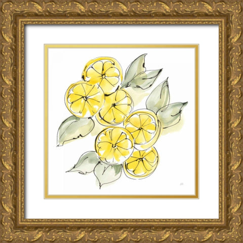 Cut Lemons II Gold Ornate Wood Framed Art Print with Double Matting by Paschke, Chris
