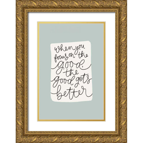 Calm Home IV Gold Ornate Wood Framed Art Print with Double Matting by Thorns, Becky