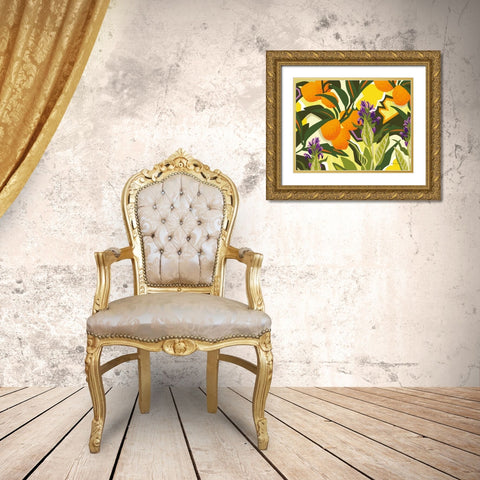 Citrus Sage I Gold Ornate Wood Framed Art Print with Double Matting by Gallagher, Megan