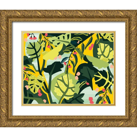 Eucalyptus Mint I Gold Ornate Wood Framed Art Print with Double Matting by Gallagher, Megan