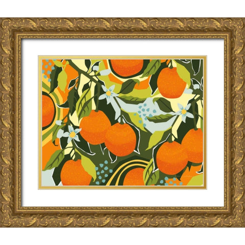 Sweet Clementine I Gold Ornate Wood Framed Art Print with Double Matting by Gallagher, Megan