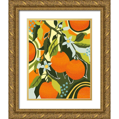 Sweet Clementine II Gold Ornate Wood Framed Art Print with Double Matting by Gallagher, Megan