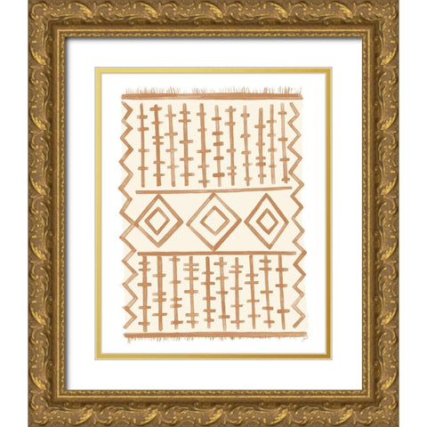 Brown Berber Rug III Gold Ornate Wood Framed Art Print with Double Matting by Panganiban, Karyn
