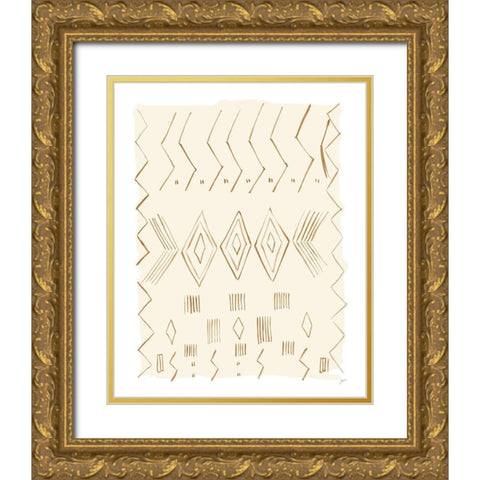 Brown Berber Rug IV Gold Ornate Wood Framed Art Print with Double Matting by Panganiban, Karyn