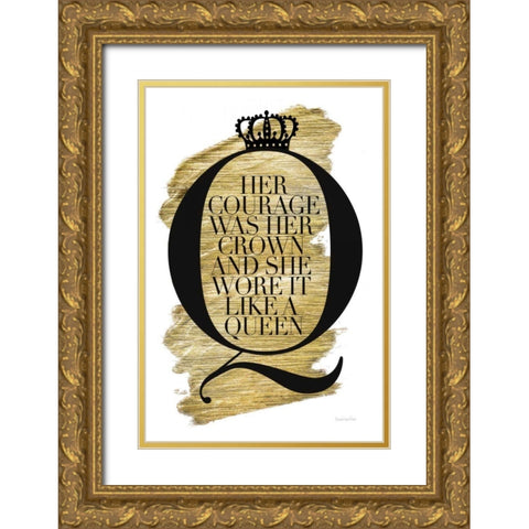 Gilded Life I White Gold Ornate Wood Framed Art Print with Double Matting by Charro, Mercedes Lopez