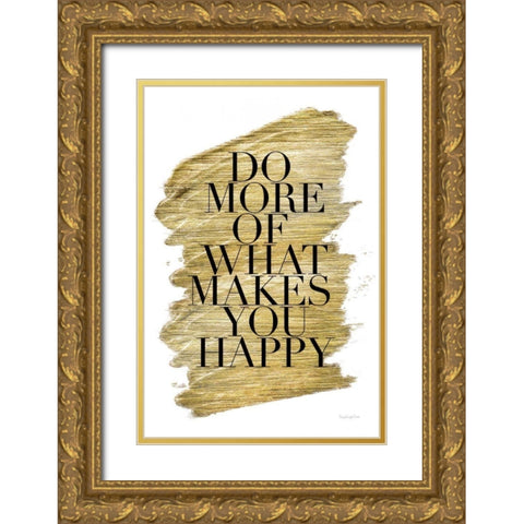 Gilded Life II White Gold Ornate Wood Framed Art Print with Double Matting by Charro, Mercedes Lopez