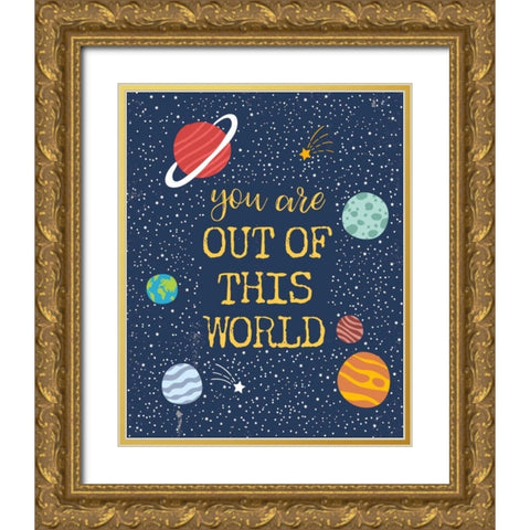 Out of this World Gold Ornate Wood Framed Art Print with Double Matting by Panganiban, Karyn