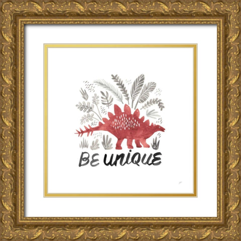 Dino Inspiration III Gold Ornate Wood Framed Art Print with Double Matting by Panganiban, Karyn