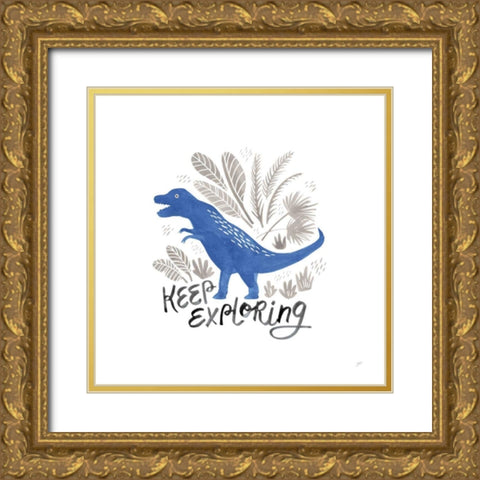 Dino Inspiration IV Gold Ornate Wood Framed Art Print with Double Matting by Panganiban, Karyn