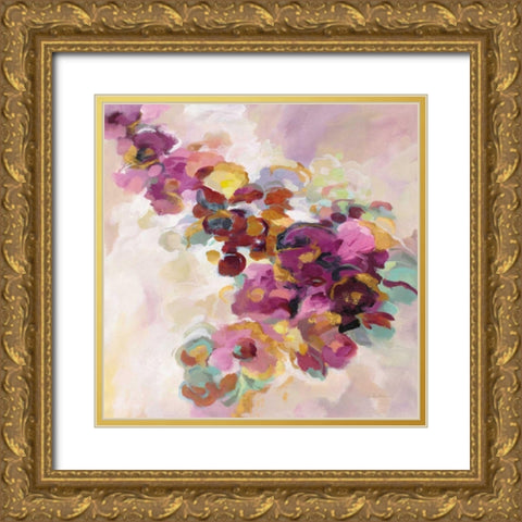 Spring Flowerbed Gold Ornate Wood Framed Art Print with Double Matting by Vassileva, Silvia