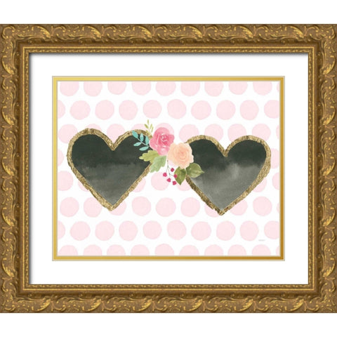 Girl Power Sunglasses Gold Ornate Wood Framed Art Print with Double Matting by Jackson, Jenaya