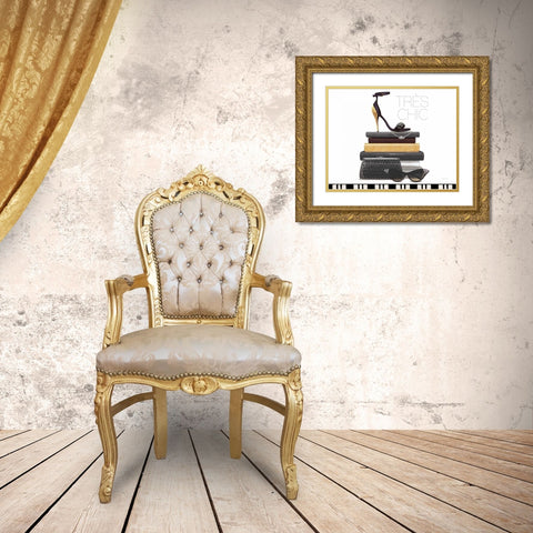 Paris Style III White Gold Ornate Wood Framed Art Print with Double Matting by Fabiano, Marco
