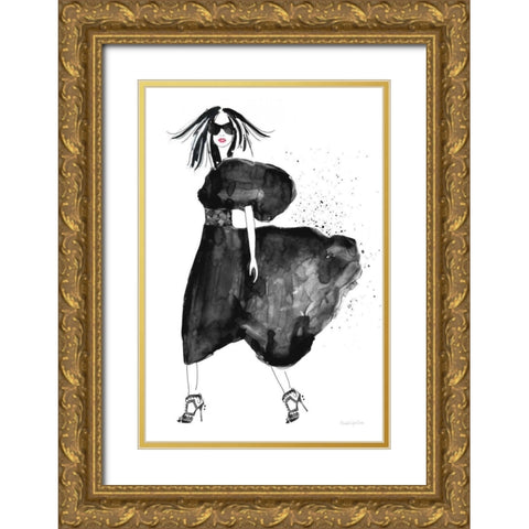 Uptown Fashion I Gold Ornate Wood Framed Art Print with Double Matting by Charro, Mercedes Lopez