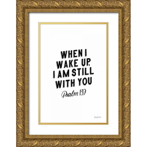 Bible Saying IV BW Gold Ornate Wood Framed Art Print with Double Matting by Thorns, Becky