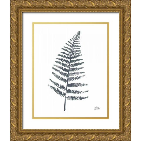 Fern I Gold Ornate Wood Framed Art Print with Double Matting by Averinos, Melissa