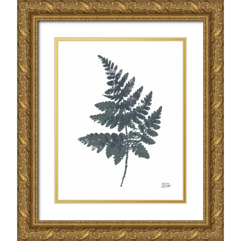 Fern II Gold Ornate Wood Framed Art Print with Double Matting by Averinos, Melissa