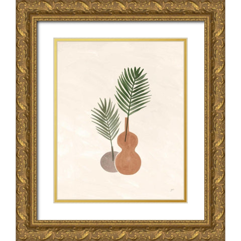 Palm Vessels I Gold Ornate Wood Framed Art Print with Double Matting by Panganiban, Karyn