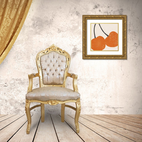 Graphic Fruit III Gold Ornate Wood Framed Art Print with Double Matting by Hershey, Moira