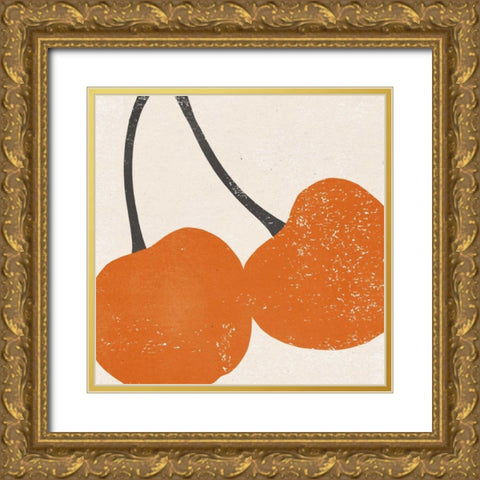 Graphic Fruit III Gold Ornate Wood Framed Art Print with Double Matting by Hershey, Moira