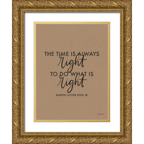 Words of Wisdom IV Brown Crop Gold Ornate Wood Framed Art Print with Double Matting by Thorns, Becky