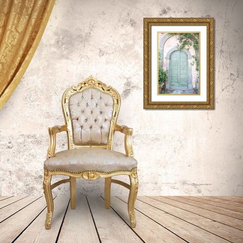 Venice Doorway Light Gold Ornate Wood Framed Art Print with Double Matting by Aledanda
