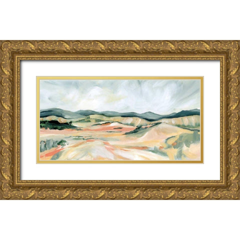 Vermillion Landscape III Gold Ornate Wood Framed Art Print with Double Matting by Pete, Katrina