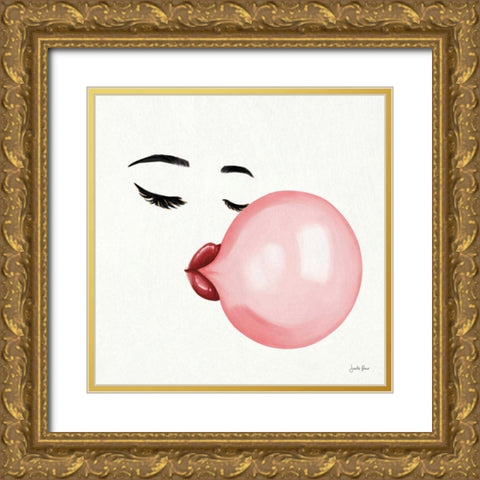 Bubble Babe I Gold Ornate Wood Framed Art Print with Double Matting by Penner, Janelle