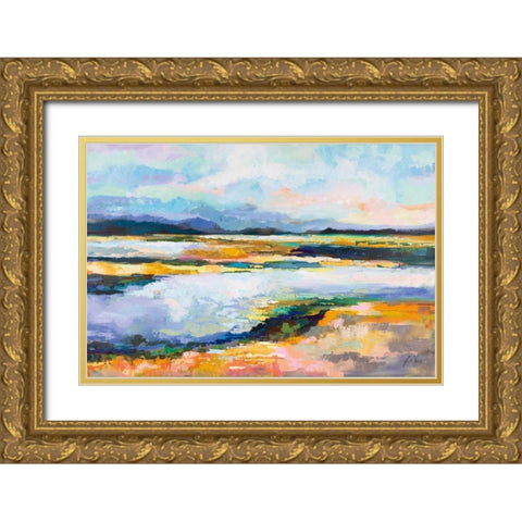 Piece of Mind Gold Ornate Wood Framed Art Print with Double Matting by Vertentes, Jeanette