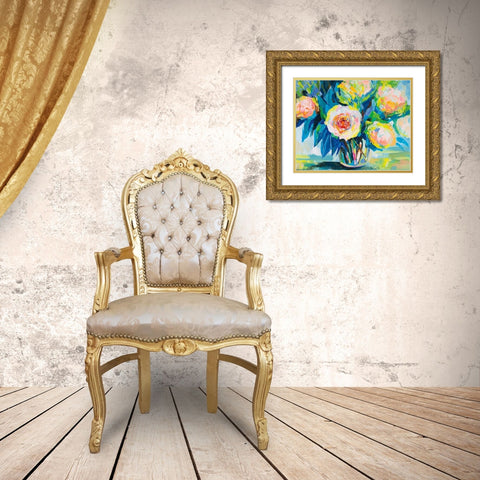 Charm Gold Ornate Wood Framed Art Print with Double Matting by Vertentes, Jeanette