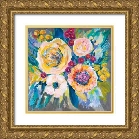 Festive Gold Ornate Wood Framed Art Print with Double Matting by Vertentes, Jeanette