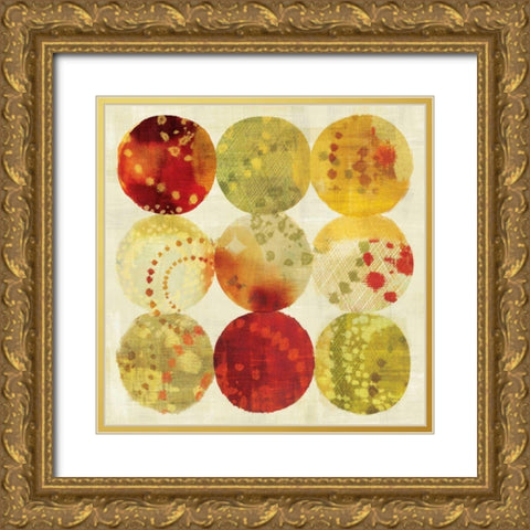 Raindots Gold Ornate Wood Framed Art Print with Double Matting by Wild Apple Portfolio
