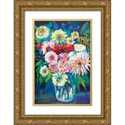 Prosperity Gold Ornate Wood Framed Art Print with Double Matting by Vertentes, Jeanette