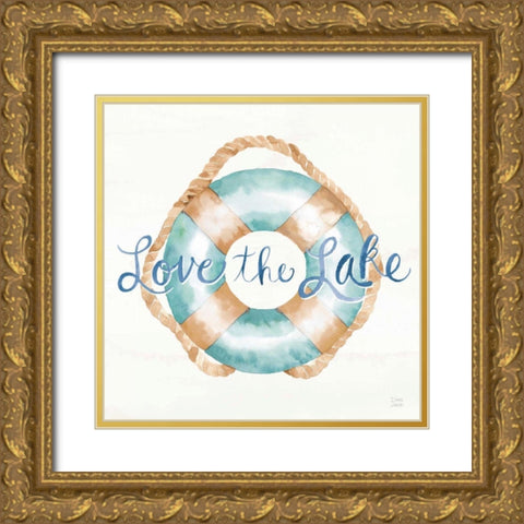 Lake Love VI Gold Ornate Wood Framed Art Print with Double Matting by June, Dina