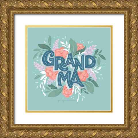 Grandma Gold Ornate Wood Framed Art Print with Double Matting by Graham, Gia