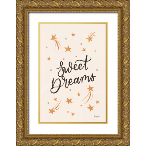 Celestial Boho III Gold Ornate Wood Framed Art Print with Double Matting by Thorns, Becky