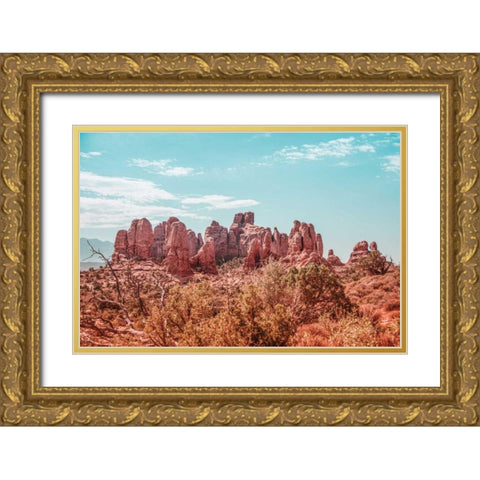 What a View II Gold Ornate Wood Framed Art Print with Double Matting by Urquhart, Elizabeth