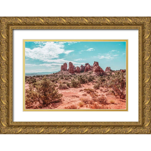 What a View III Gold Ornate Wood Framed Art Print with Double Matting by Urquhart, Elizabeth