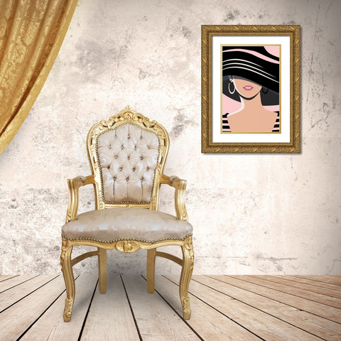 Beach Chic III Blush Gold Ornate Wood Framed Art Print with Double Matting by Escalante, Omar