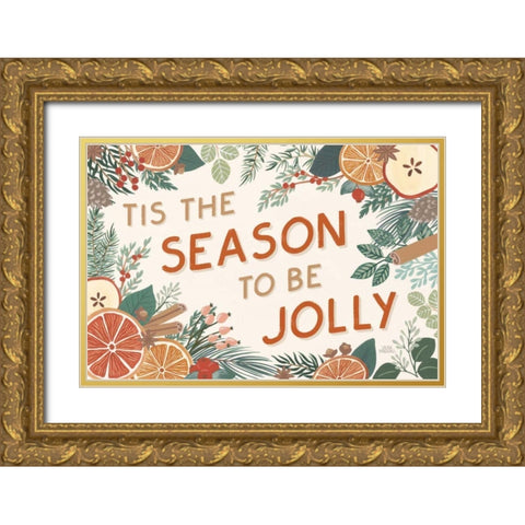 Holiday Spice I Gold Ornate Wood Framed Art Print with Double Matting by Marshall, Laura