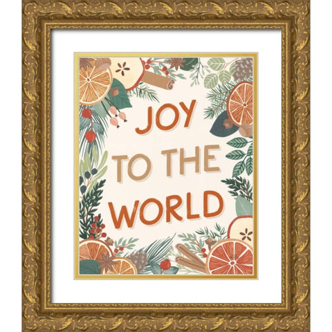 Holiday Spice III Gold Ornate Wood Framed Art Print with Double Matting by Marshall, Laura
