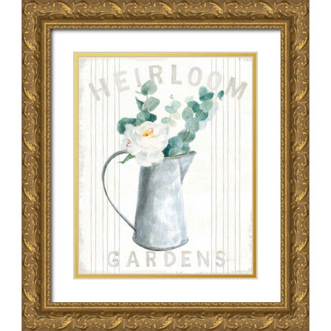 Floursack Home V Cottage Gold Ornate Wood Framed Art Print with Double Matting by Nai, Danhui