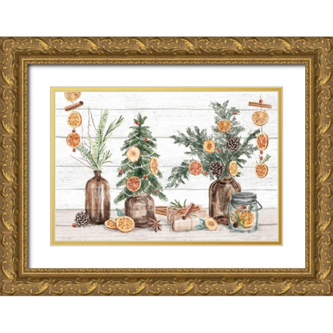 Seasonal Market I Gold Ornate Wood Framed Art Print with Double Matting by Urban, Mary