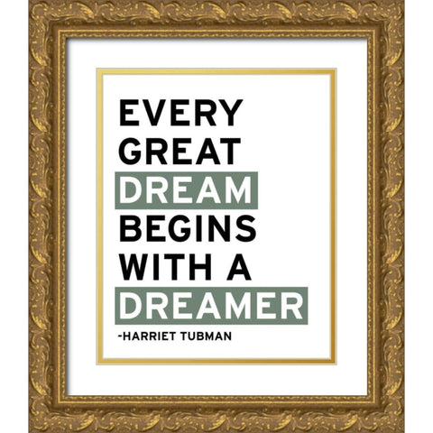 Motivation II Gold Ornate Wood Framed Art Print with Double Matting by Wild Apple Portfolio