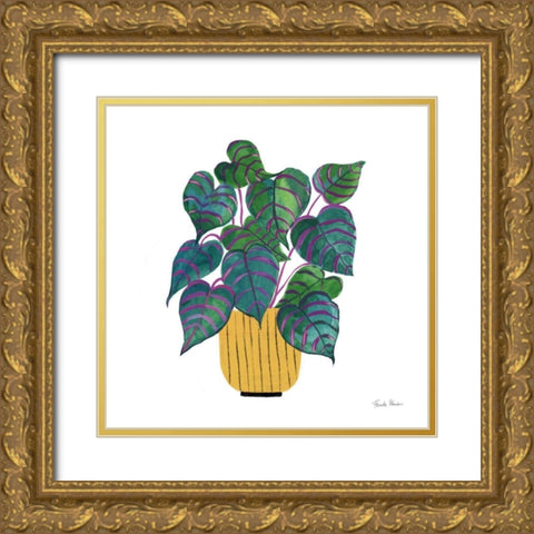 Potted Jewels I Gold Ornate Wood Framed Art Print with Double Matting by Zaman, Farida
