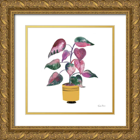 Potted Jewels II Gold Ornate Wood Framed Art Print with Double Matting by Zaman, Farida