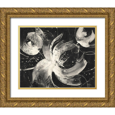 Bold III Dark Gold Ornate Wood Framed Art Print with Double Matting by Hristova, Albena