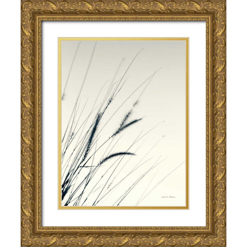 Field Grasses I Gold Ornate Wood Framed Art Print with Double Matting by Van Swearingen, Debra