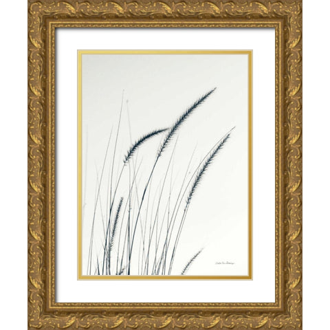 Field Grasses III Gold Ornate Wood Framed Art Print with Double Matting by Van Swearingen, Debra